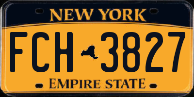 NY license plate FCH3827