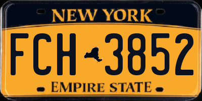 NY license plate FCH3852