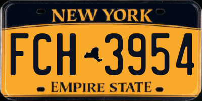 NY license plate FCH3954