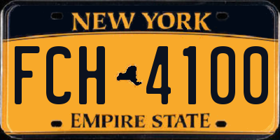 NY license plate FCH4100