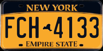 NY license plate FCH4133