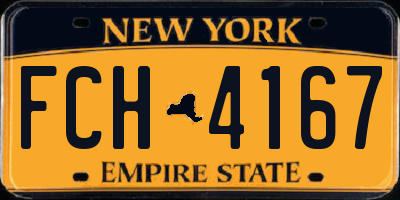 NY license plate FCH4167