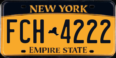 NY license plate FCH4222