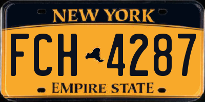 NY license plate FCH4287