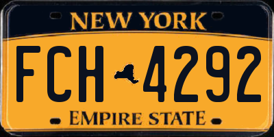 NY license plate FCH4292