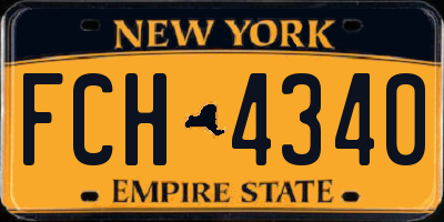 NY license plate FCH4340