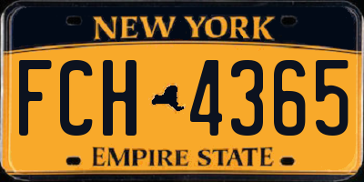 NY license plate FCH4365