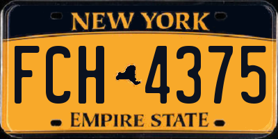 NY license plate FCH4375