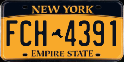 NY license plate FCH4391