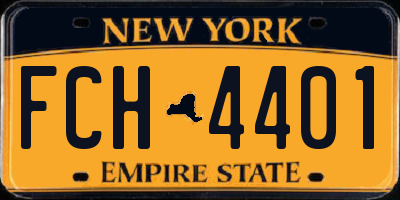 NY license plate FCH4401