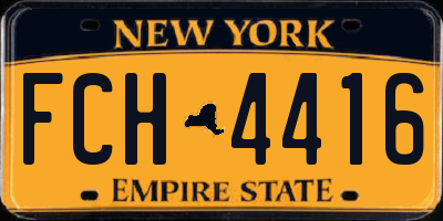NY license plate FCH4416
