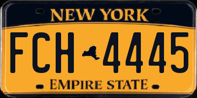 NY license plate FCH4445