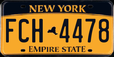 NY license plate FCH4478