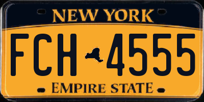 NY license plate FCH4555