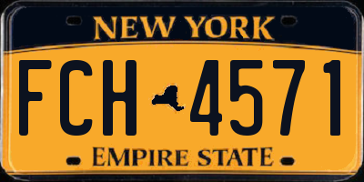 NY license plate FCH4571