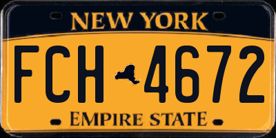 NY license plate FCH4672