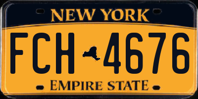 NY license plate FCH4676