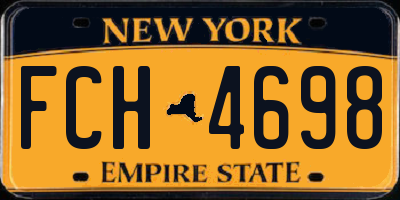 NY license plate FCH4698