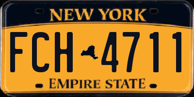 NY license plate FCH4711