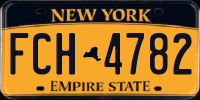 NY license plate FCH4782