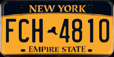 NY license plate FCH4810