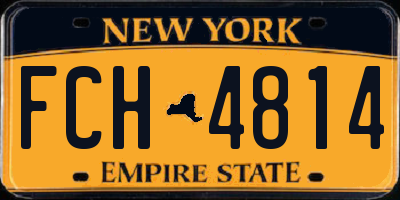 NY license plate FCH4814