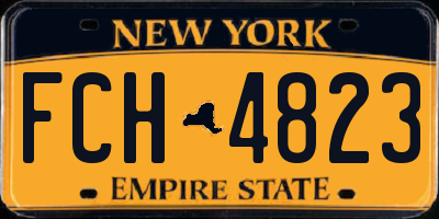 NY license plate FCH4823