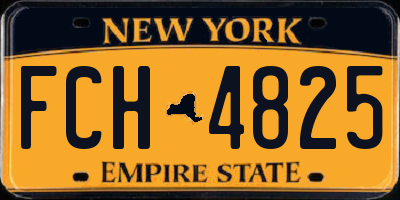 NY license plate FCH4825