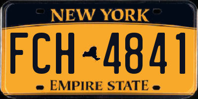 NY license plate FCH4841