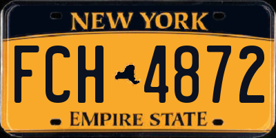 NY license plate FCH4872