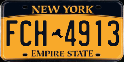 NY license plate FCH4913
