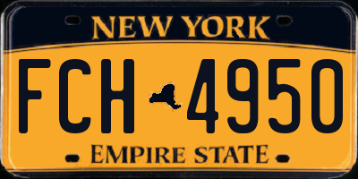 NY license plate FCH4950