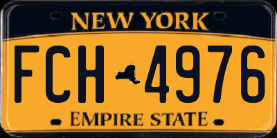 NY license plate FCH4976