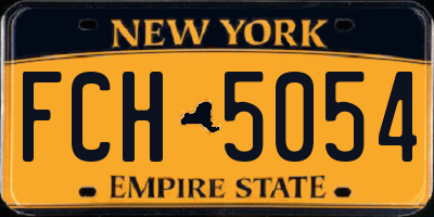 NY license plate FCH5054