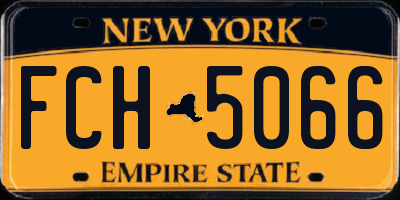 NY license plate FCH5066