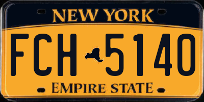 NY license plate FCH5140