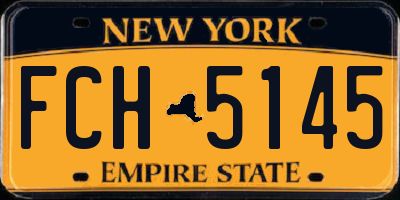 NY license plate FCH5145
