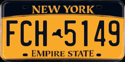 NY license plate FCH5149