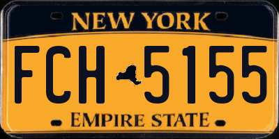NY license plate FCH5155