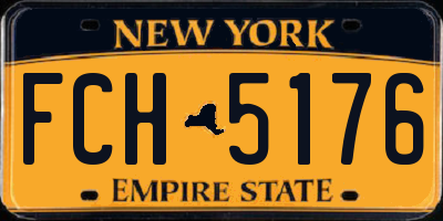 NY license plate FCH5176