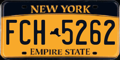 NY license plate FCH5262