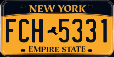 NY license plate FCH5331