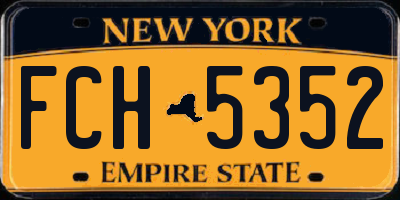 NY license plate FCH5352