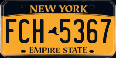 NY license plate FCH5367