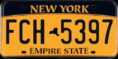 NY license plate FCH5397