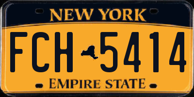 NY license plate FCH5414
