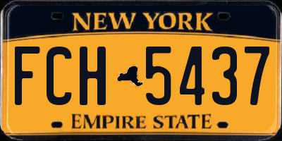 NY license plate FCH5437