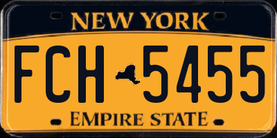 NY license plate FCH5455