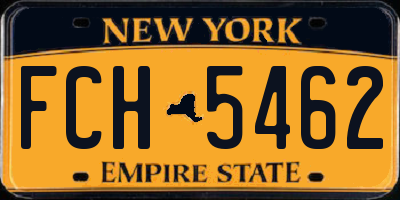 NY license plate FCH5462