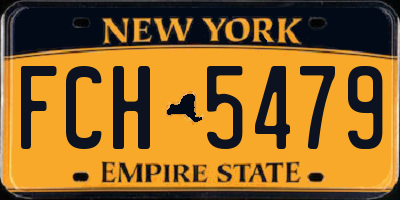 NY license plate FCH5479